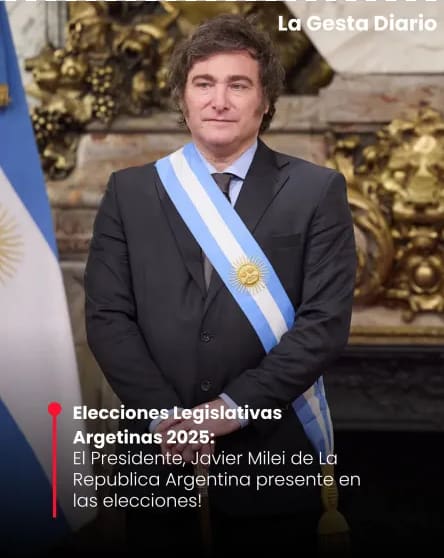 Elecciones Legislativas Argetinas 2025: El presidente Javier Milei de La República de la Argentina