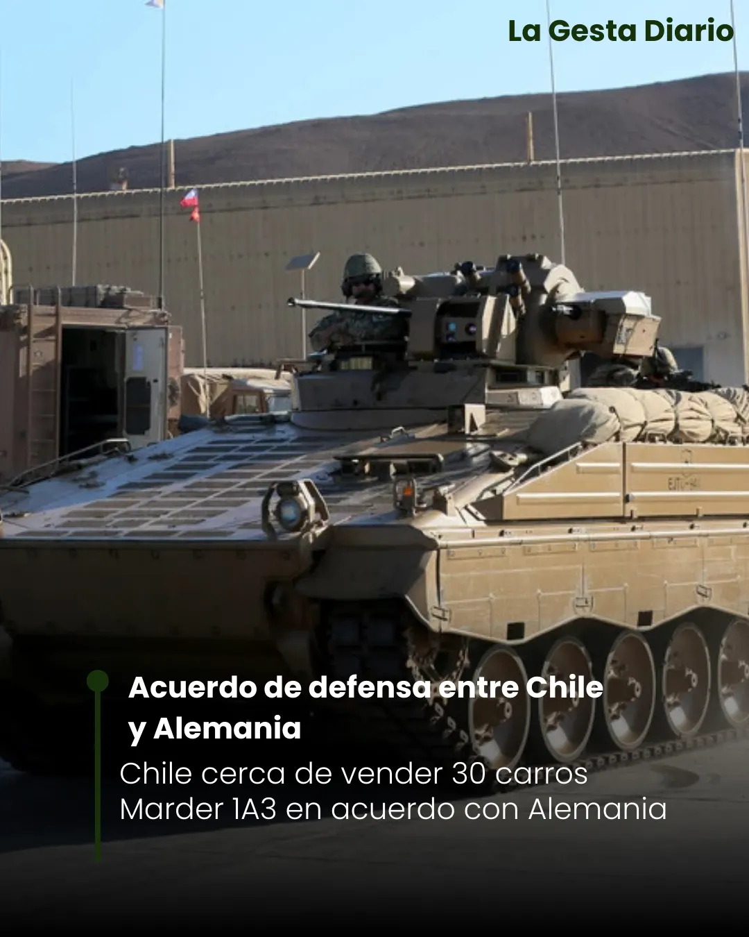 Chile cerca de vender 30 carros Marder 1A3 en acuerdo con Alemania