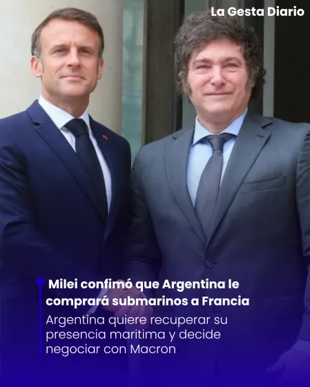 Argentina: Milei confimó que Argentina le comprará submarinos a Francia