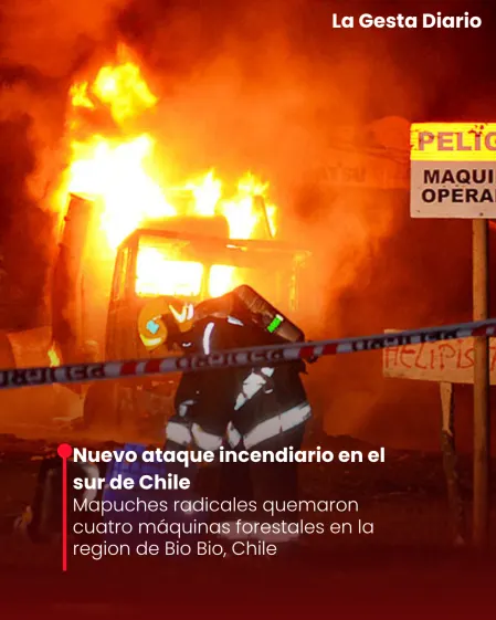 Nuevo ataque incendiario en el sur de Chile