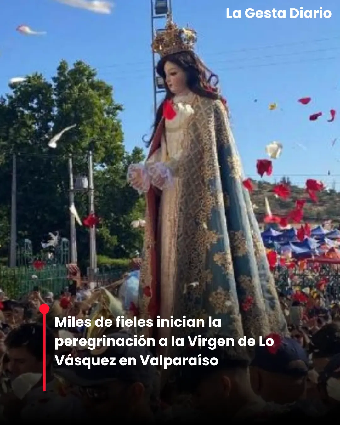 Miles de fieles inician la peregrinación a la Virgen de Lo Vásquez en Valparaíso