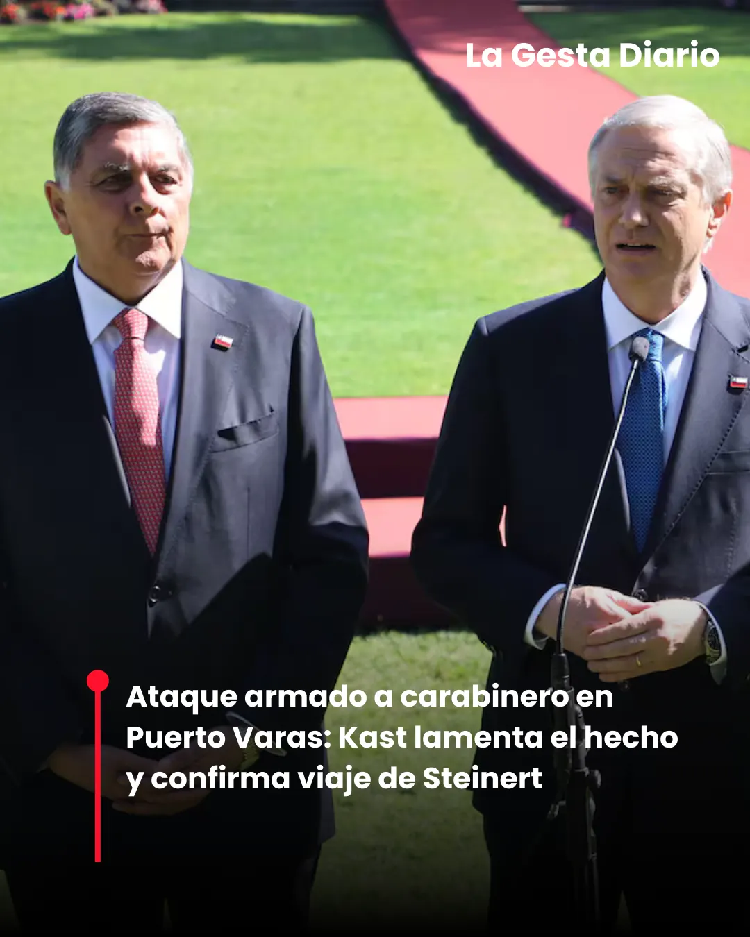 Kast condena ataque armado a carabinero en Puerto Varas y confirma viaje de ministra de Seguridad a la zona