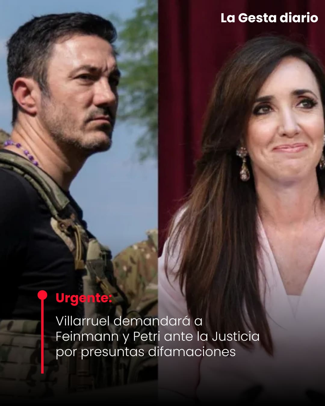 Villarruel demandará a Feinmann y Petri ante la Justicia por presuntas difamaciones