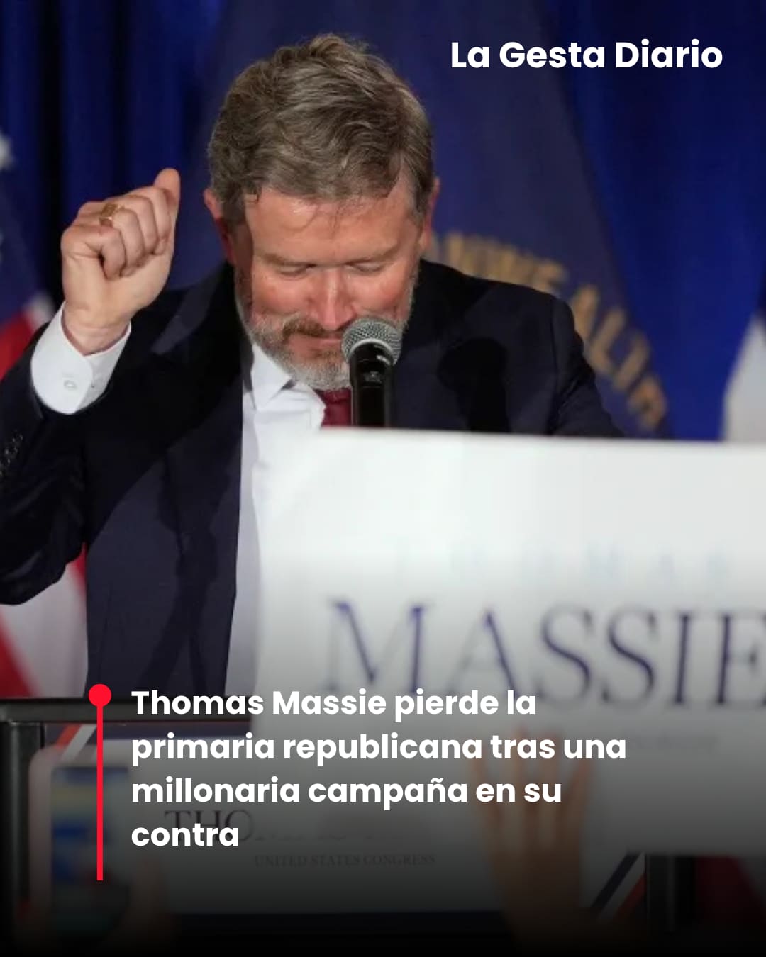 Thomas Massie pierde la primaria republicana tras una campaña millonaria en su contra