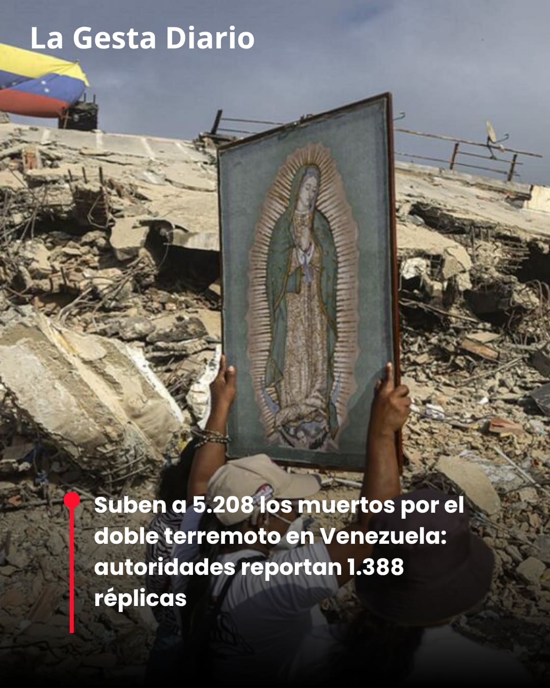 Suben a 5.208 los muertos por el doble terremoto en Venezuela: autoridades reportan 1.388 réplicas