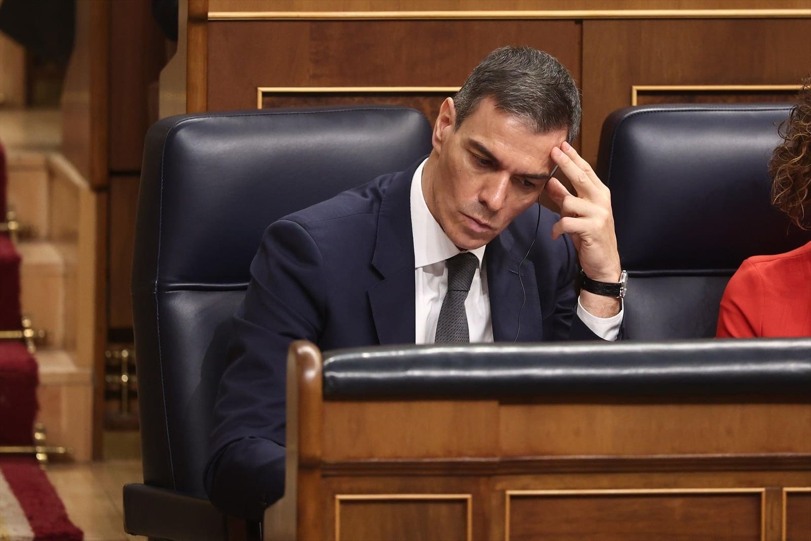 Pedro Sánchez durante el pleno del Congreso en el que fueron rechazados los decretos de vivienda del Gobierno.