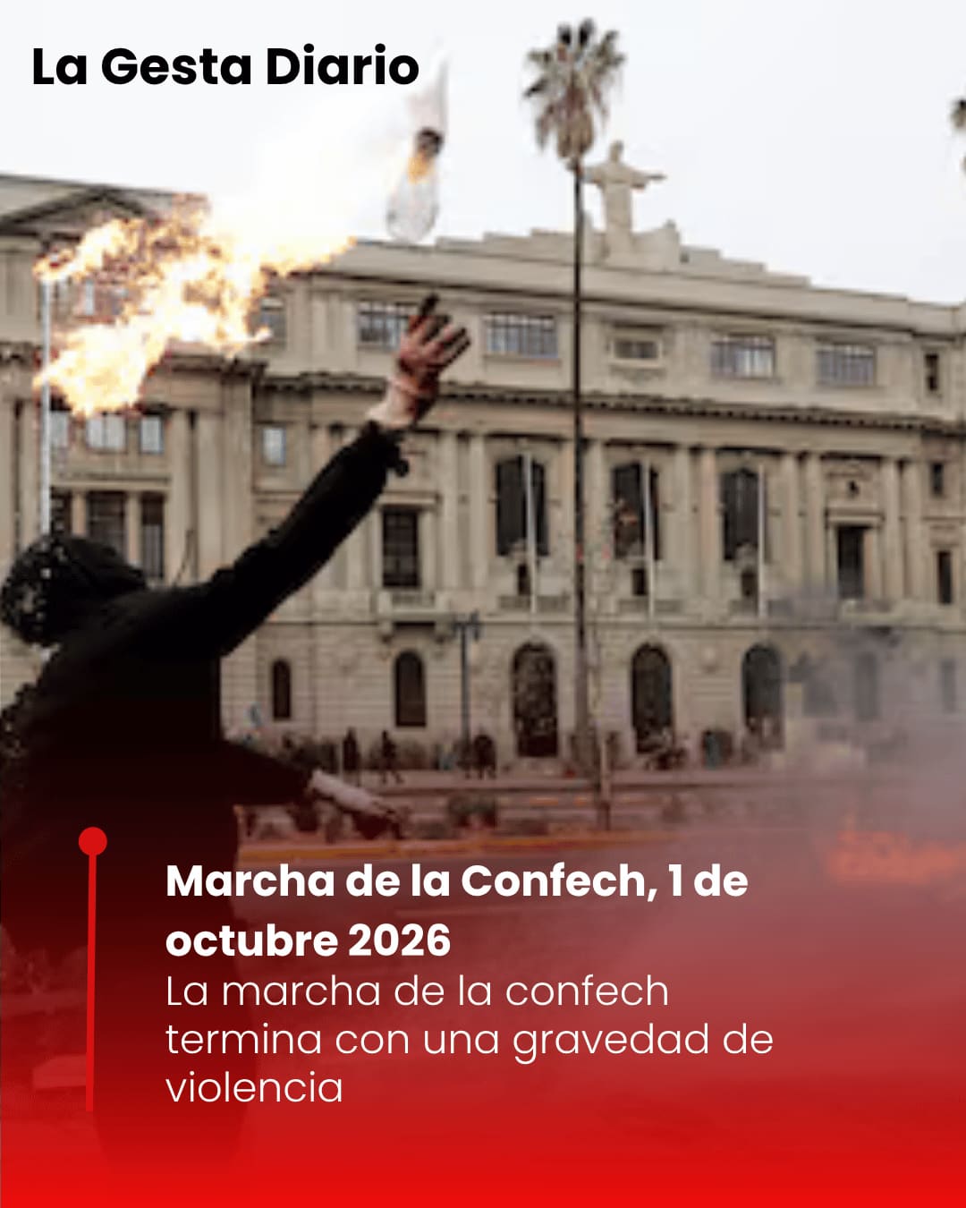 Marcha de la Confech termina marcada por violencia en Santiago