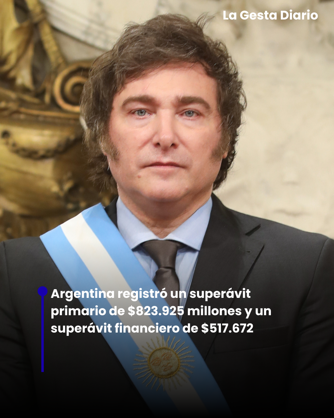 Argentina registró un superávit primario de $823.925 millones y un superávit financiero de $517.672