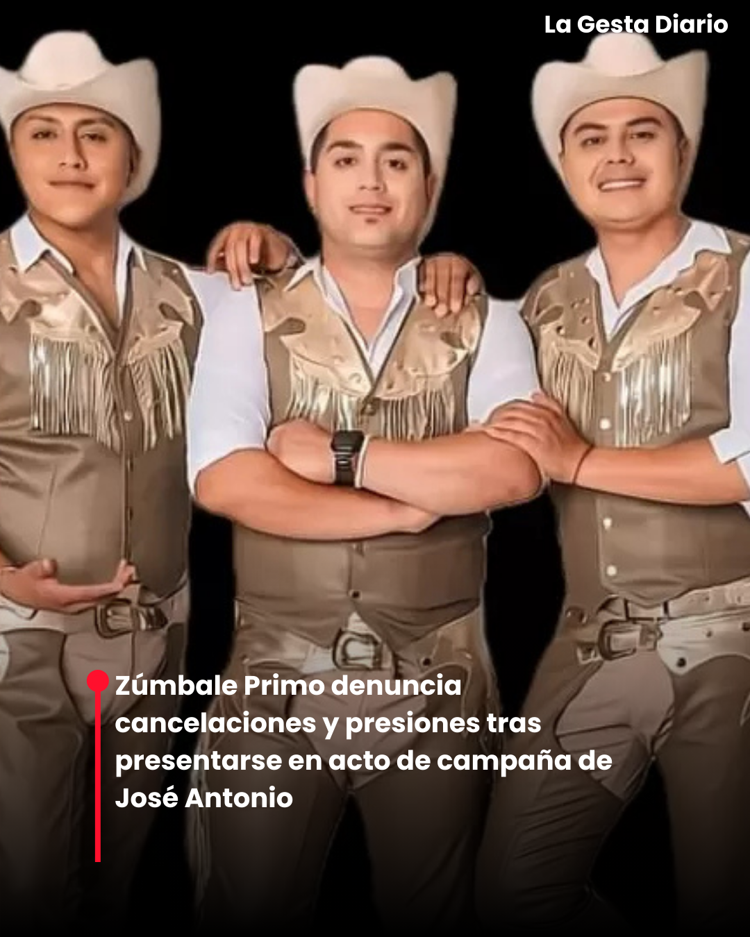 Zúmbale Primo denuncia cancelaciones y presiones tras presentarse en acto de campaña de José Antonio