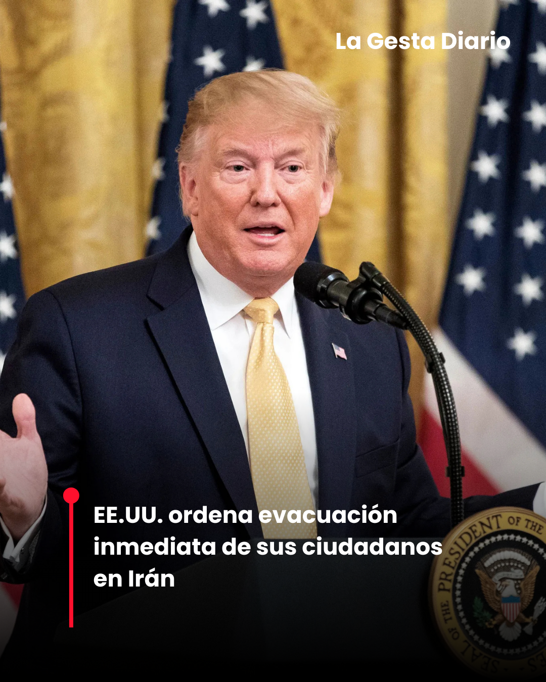 EE.UU. ordena evacuación inmediata de sus ciudadanos en Irán