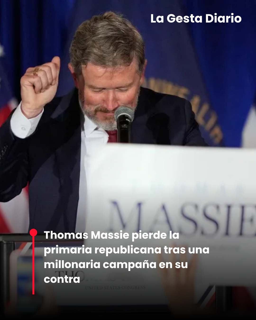 Thomas Massie pierde la primaria republicana tras una campaña millonaria en su contra