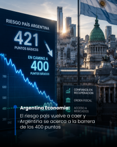 El riesgo país vuelve a caer y Argentina&hellip;
