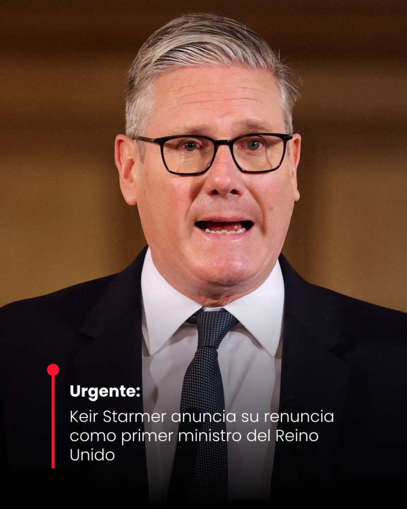 Urgente: Keir Starmer anuncia su renuncia como primer ministro del Reino Unido