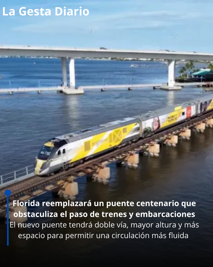 Florida reemplazará un puente centenario que obstaculiza el paso de trenes y embarcaciones