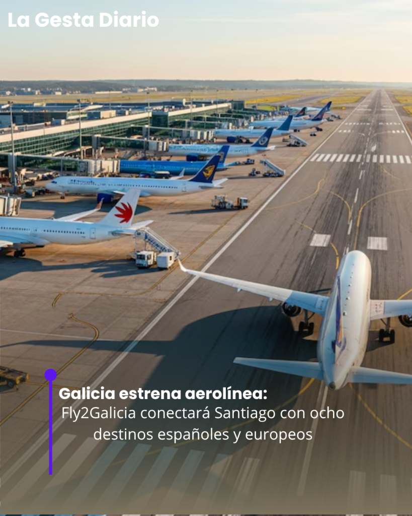 Galicia estrena aerolínea: Fly2Galicia conectará Santiago con ocho destinos españoles y europeos